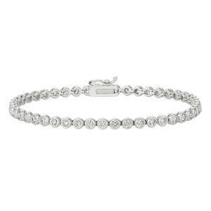3.10 Carat Natural Diamond Bezel Bracelet